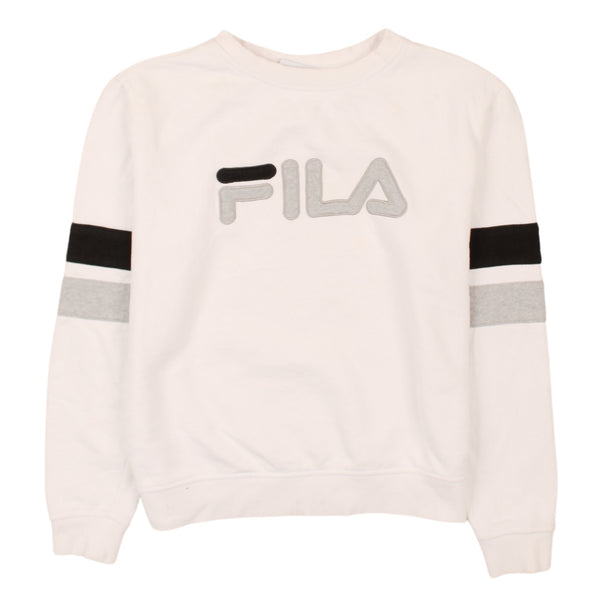 Fila 90's Spellout Crew Neck Sweatshirt Small White