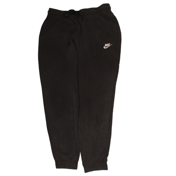 Nike 90's Swoosh Elasticated Waistband Drawstrings Joggers / Sweatpants Large Black