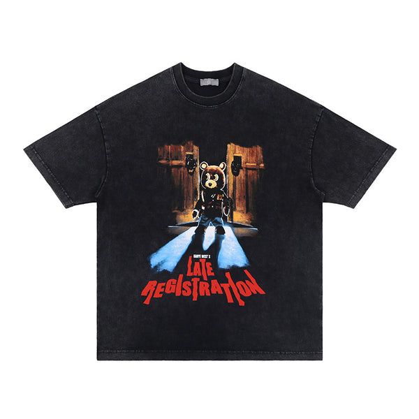 Black Kanye West Late Registration Heavyweight Tshirt