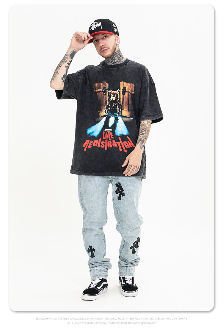 Black Kanye West Late Registration Heavyweight Tshirt – Vintage