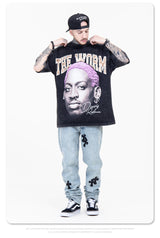 Black Rodman Worm Heavyweight Tshirt