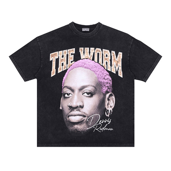 Black Rodman Worm Heavyweight Tshirt