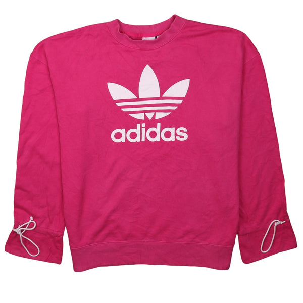 Adidas 90's Spellout Crew Neck Sweatshirt Medium Pink