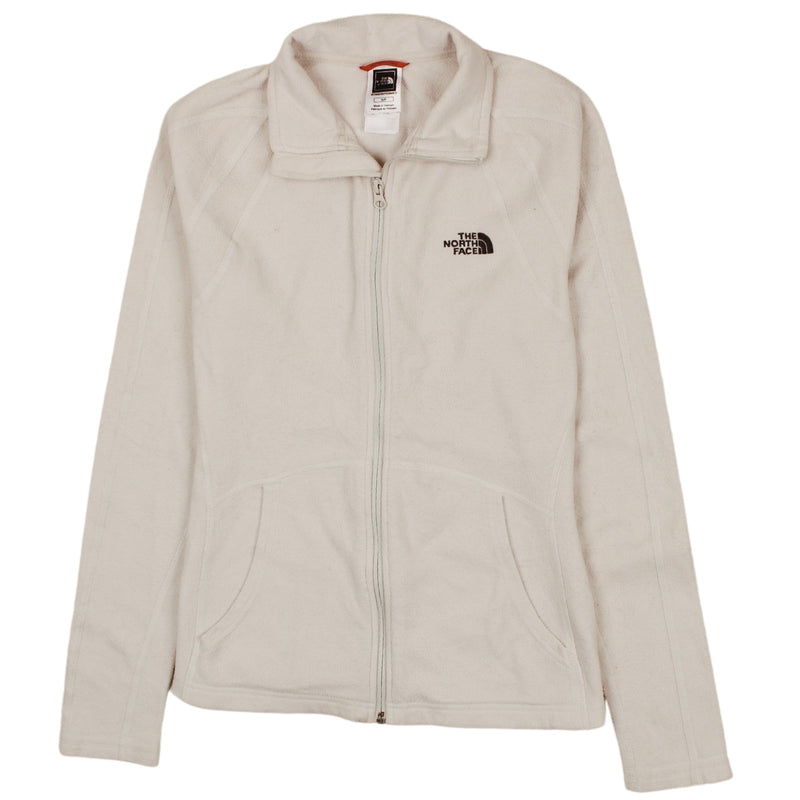 The N 90's Full Zip Up Fleece Jumper Small White