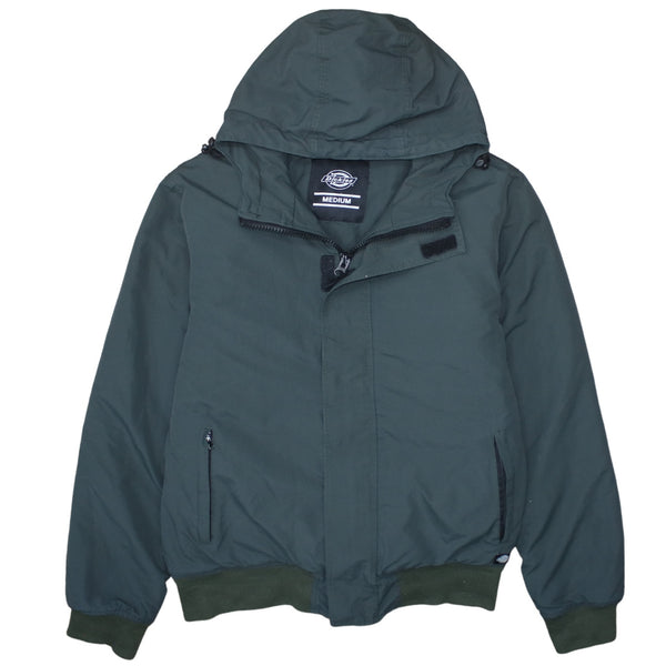 Dickies 90's Hooded Full Zip Up Windbreaker Medium Green