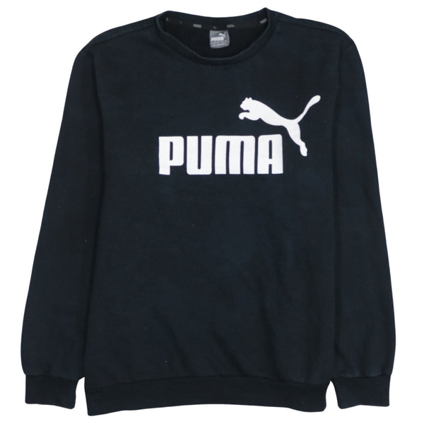 Puma 90's Spellout Crew Neck Sweatshirt XLarge Black
