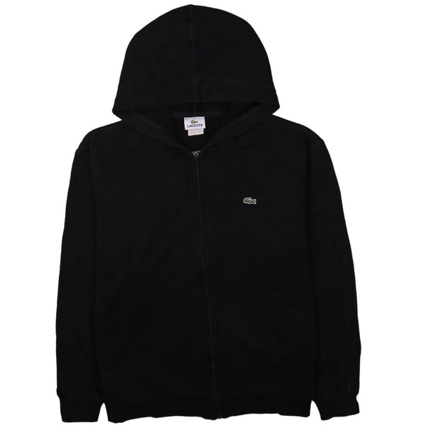 Lacoste 90's Sportswear Full Zip Up Hoodie XLarge (missing sizing label) Black