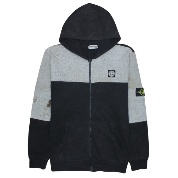 Stone Island 90's Lightweight Full Zip Up Hoodie XLarge Black