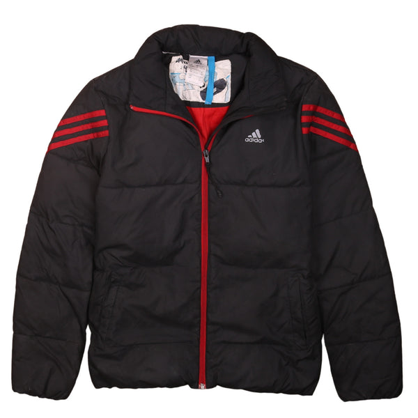 Adidas 90's Lightweight Full Zip Up Puffer Jacket Medium Black