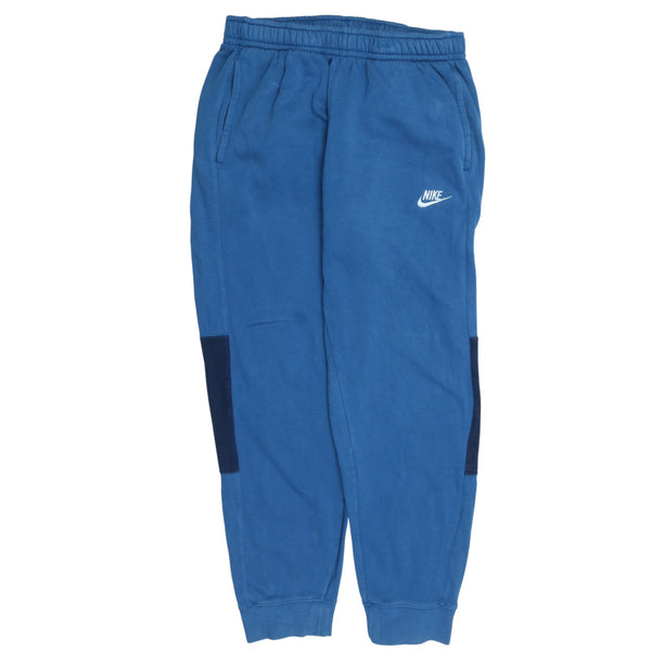 Nike 90's Swoosh Elasticated Waistband Drawstrings Joggers / Sweatpants Medium Blue