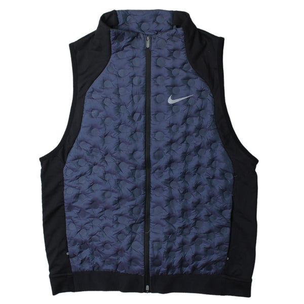 Nike 90's Swoosh Vest Sleeveless Gilet Medium Navy Blue