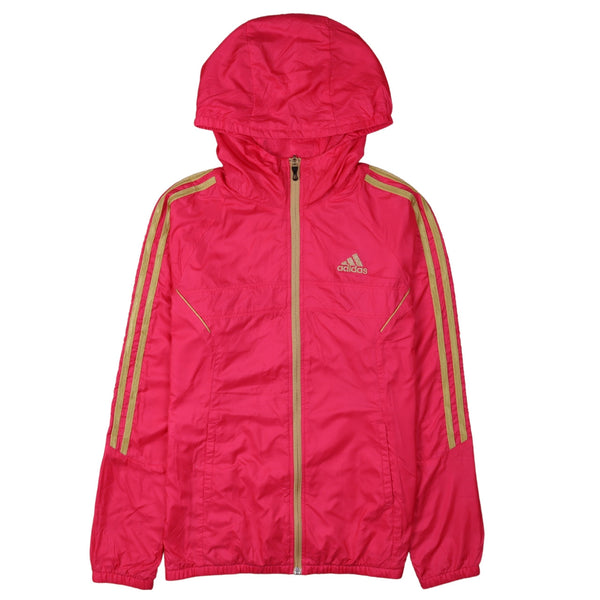 Adidas 90's Hooded Full Zip Up Windbreaker Small Pink