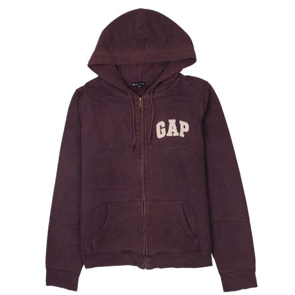 Gap 90's Full Zip Up Spellout Hoodie Large Purple