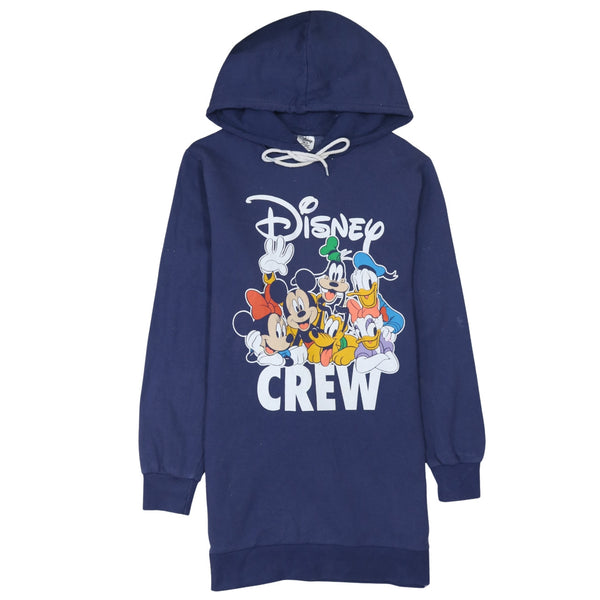 Disney 90's Mickey Mouse & Friend Pullover Hoodie Large  Navy Blue