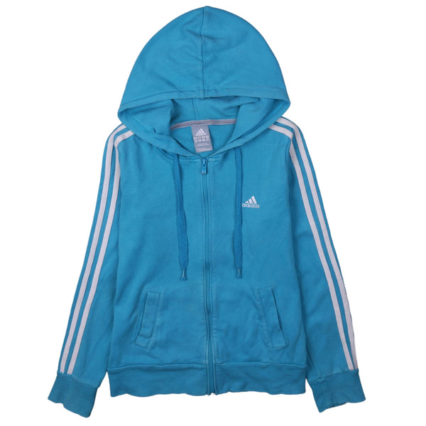 Adidas 90's Full Zip Up Hoodie Large (missing sizing label) Blue