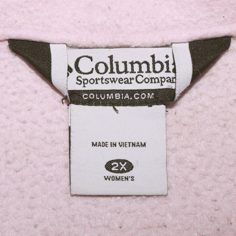Columbia 90's Full Zip Up Fleece Jumper XXLarge (2XL) Pink