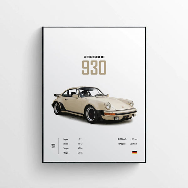 Porsche 930 Car Poster