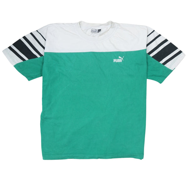 Puma 90's Short Sleeves Crew Neck T Shirt XLarge Green