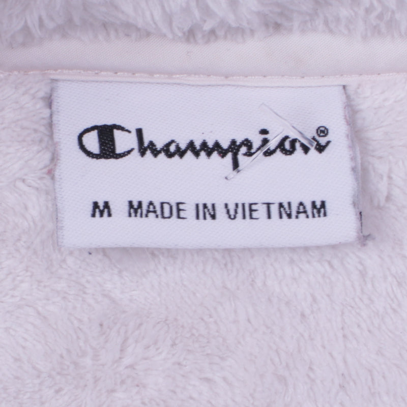 Champion 90's Full Zip Up Fleece Jumper Medium White