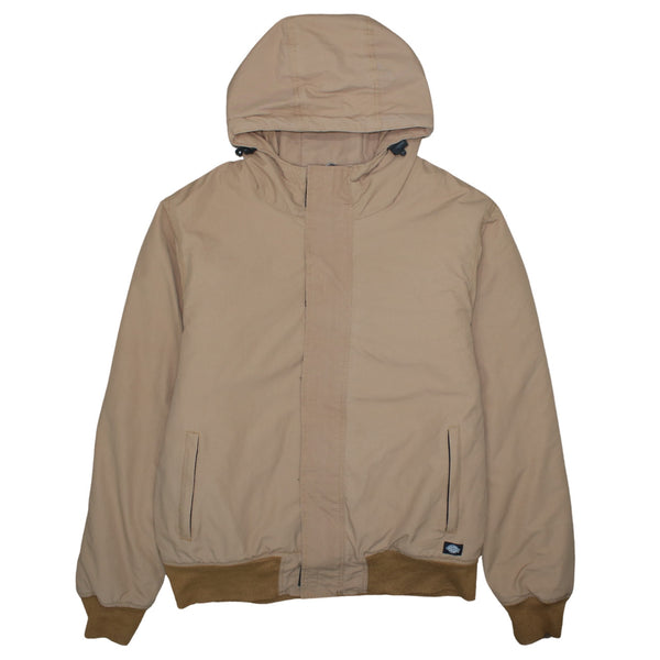 Dickies 90's Hooded Full Zip Up Windbreaker Medium Brown