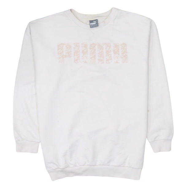 Puma 90's Spellout Crew Neck Sweatshirt Large Pink