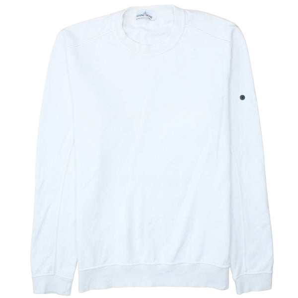 Stone Island 90's Lightweight Crew Neck Sweatshirt XLarge White