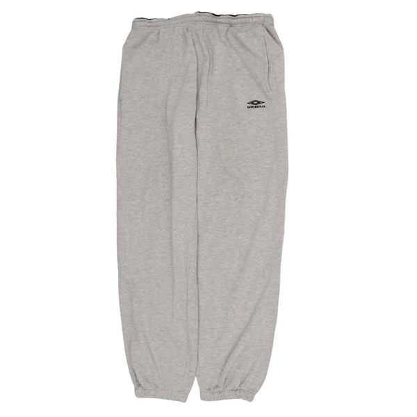 Umbro 90's Elasticated Waistband Drawstrings Joggers / Sweatpants Large Grey