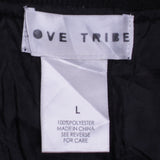 Love Tribe 90's Leightweight Full Zip Up Bomber Jacket Large Black