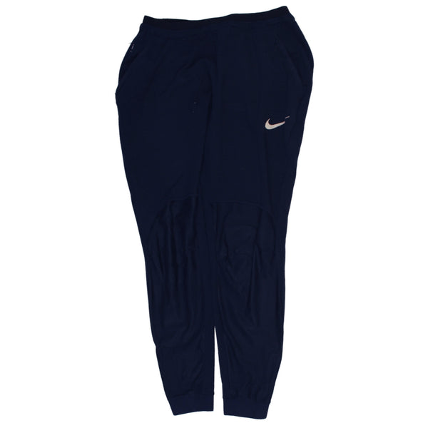 Nike 90's Swoosh Elasticated Waistband Drawstrings Joggers / Sweatpants Large Navy Blue