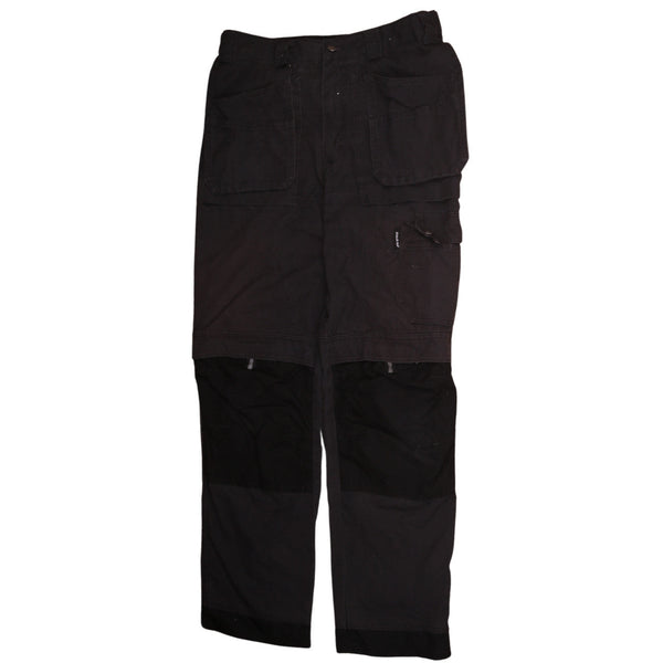 Dickies 90's Cargo Pockets Straight Leg Baggy Trousers / Pants 32 Black