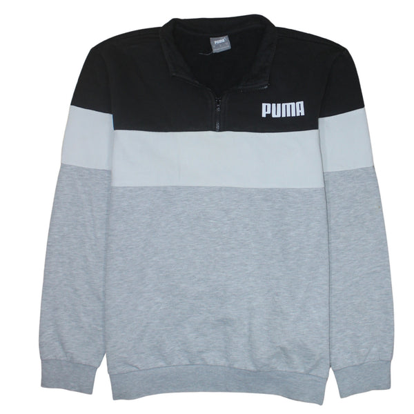 Puma 90's Lightweight Quarter Zip Sweatshirt Large Black