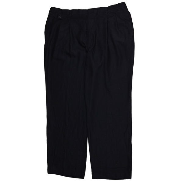 Haggar 90's Straight Leg Baggy Trousers / Pants 40 Black