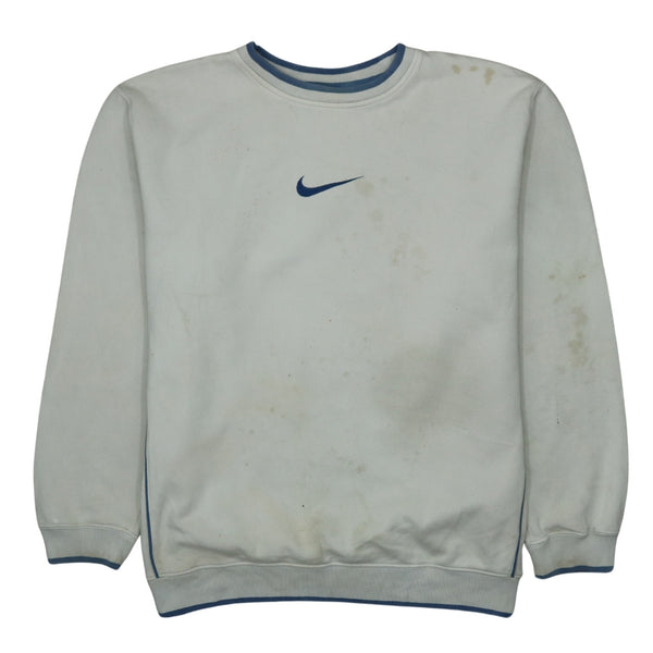 Nike 90's Center Middle Swoosh Crew Neck Sweatshirt XLarge Grey