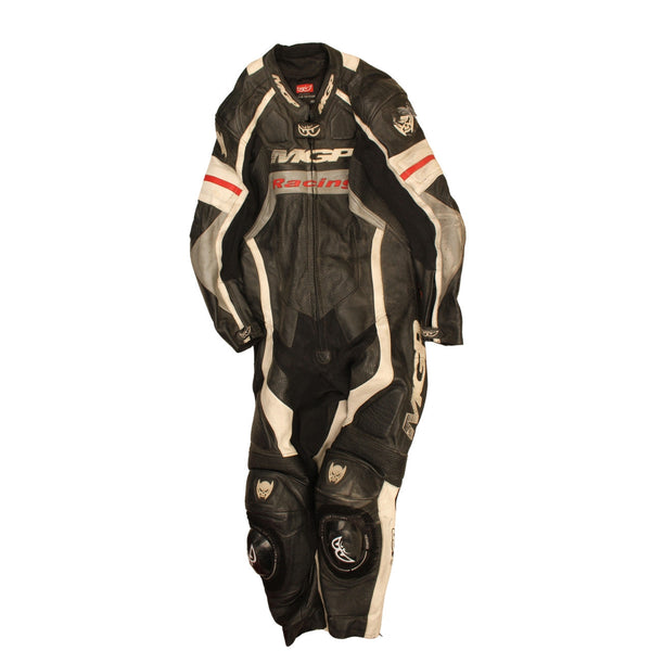 Active 90's Leather Motorbike Racing Suits Heavyweight Dangri 48 Black