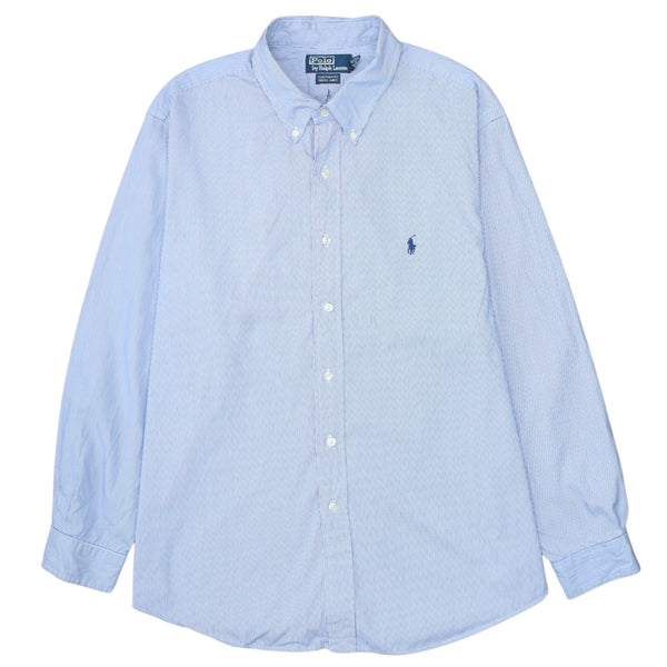 Polo Ralph Lauren 90's Long Sleeve Button Up Shirt XLarge  Blue