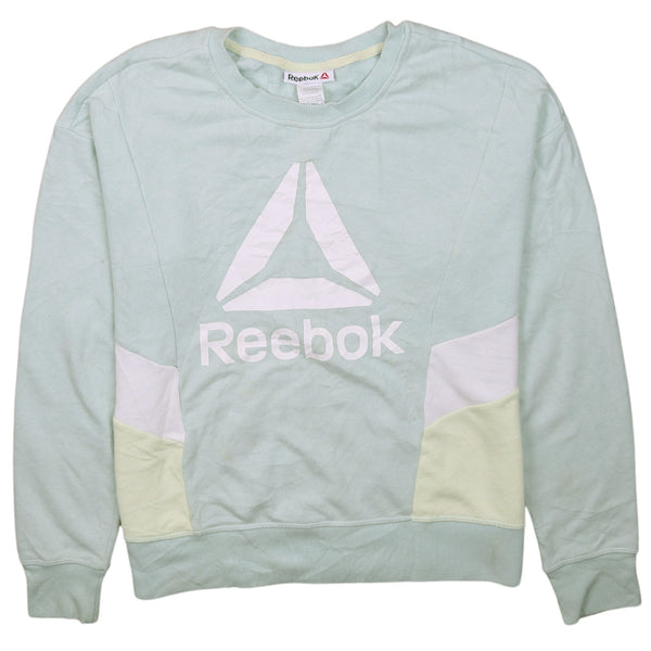 Reebok 90's Spellout Crew Neck Sweatshirt Small Green