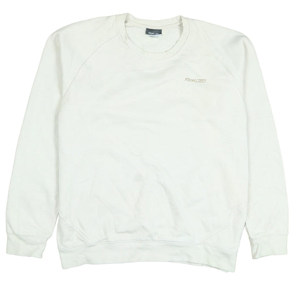 Reebok 90's Heavyweight Crew Neck Sweatshirt XLarge Beige Cream