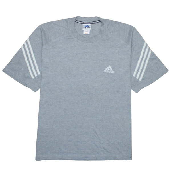 Adidas 90's Short Sleeves Crew Neck T Shirt Large Grey