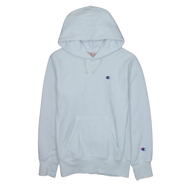 Champion White Hoodie Men’s XSmall Embroidered C Logo Pullover Front Pocket Sweatshirt