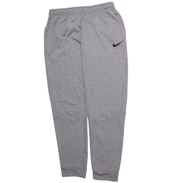 Nike 90's Swoosh Elasticated Waistband Drawstrings Joggers / Sweatpants Large Grey