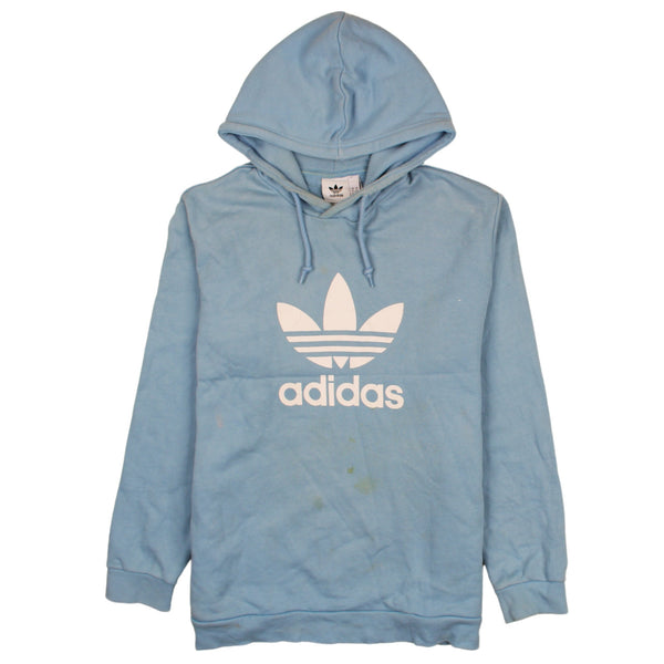 Adidas 90's Pullover Spellout Hoodie Large Blue