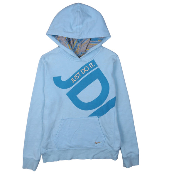 Nike 90's Just Do It Pullover Hoodie XLarge Blue