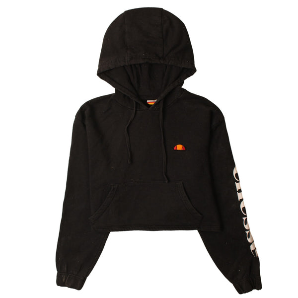 Ellesse 90's Crop Pullover Hoodie XXLarge (missing sizing label) Black