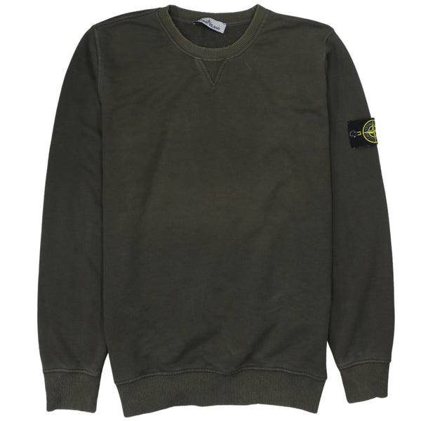 Stone Island 90's Lightweight Crew Neck Sweatshirt Large Khaki Green