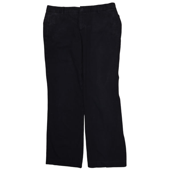 Eddie Bauer 90's Straight Leg Baggy Trousers / Pants 36 Black