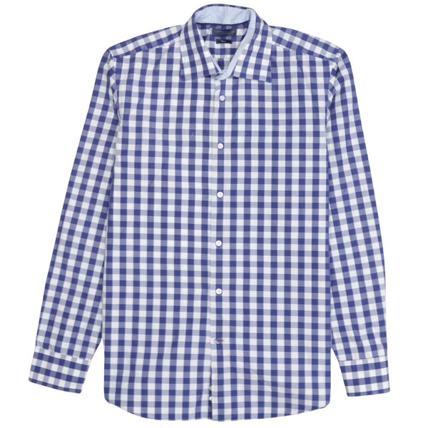 Tommy Hilfiger 90's Long Sleeve Button Up Shirt Medium  Blue