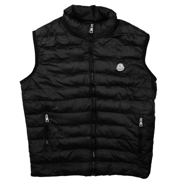 Moncler 90's Vest Sleeveless Full Zip Up Gilet Large (missing sizing label) Black