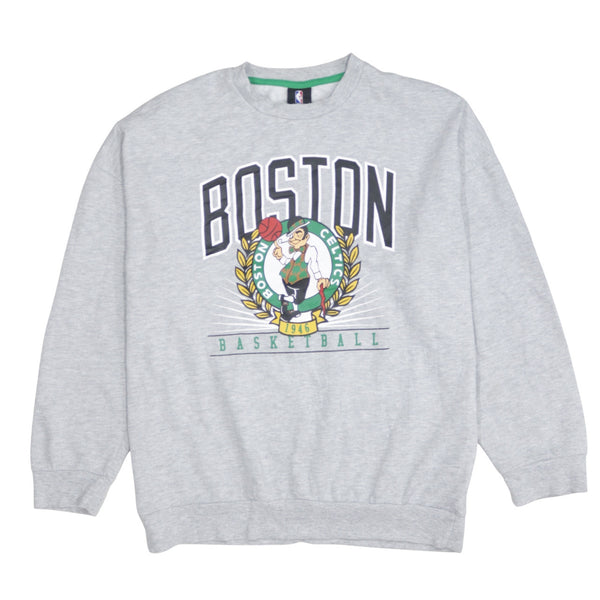 NBA 90's Bosten Crew Neck Sweatshirt Large Grey