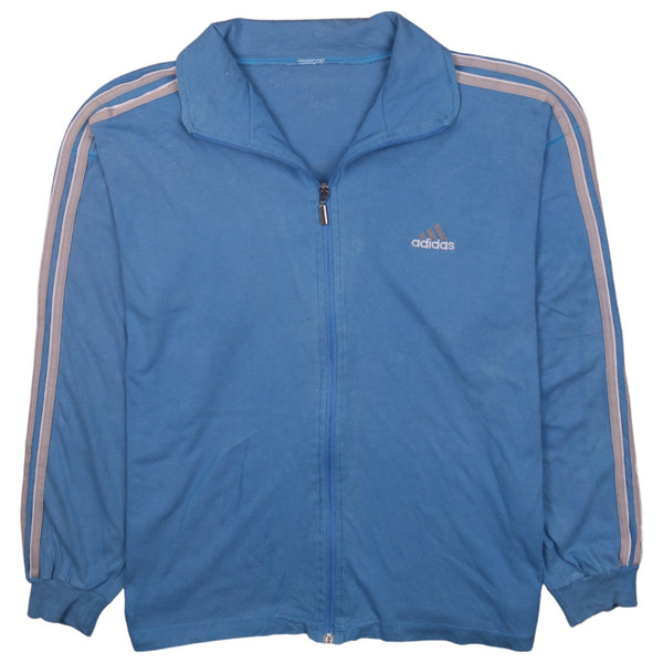 Adidas 90's Lightweight Full Zip Up Sweatshirt XLarge (missing sizing label) Blue