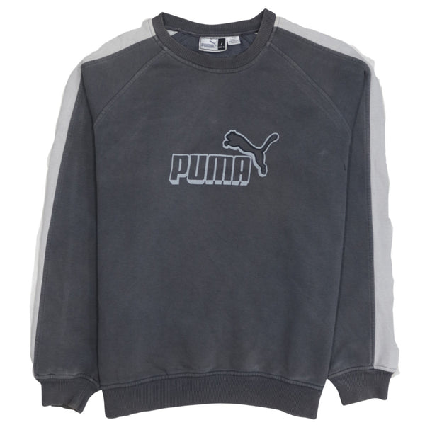 Puma 90's Spellout Crew Neck Sweatshirt Large Black